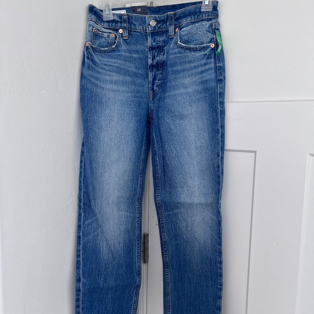 Gap high rise cheeky straight jeans